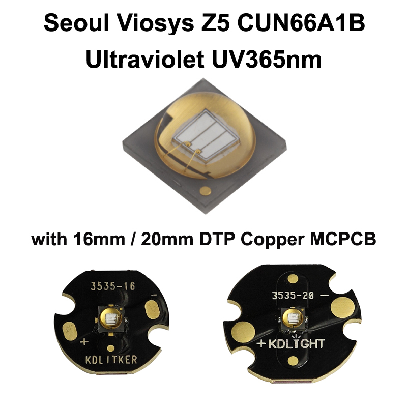 (image for) Seoul Viosys UV 365nm Z5 Series CUN66A1B Ultraviolet UV LED Emitter